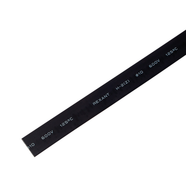 9.0 / 4.5 мм 1м термоусадка черная Rexant 20-9006