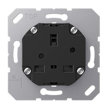 JUNG Розетка British standart 13А без выключателя, рамка 71х71мм 3521EINS