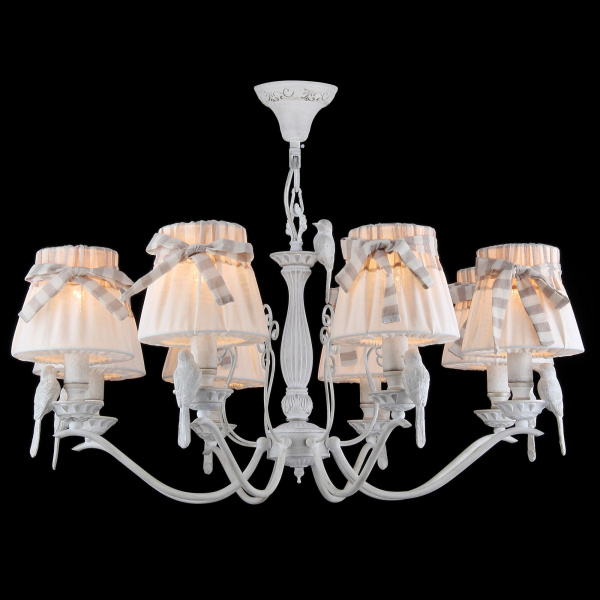 Maytoni Elegant Bird Белый Антик Люстра 8xE14 40W ARM013-08-W Купить Maytoni Elegant Bird Белый Антик Люстра 8xE14 40W ARM013-08-W