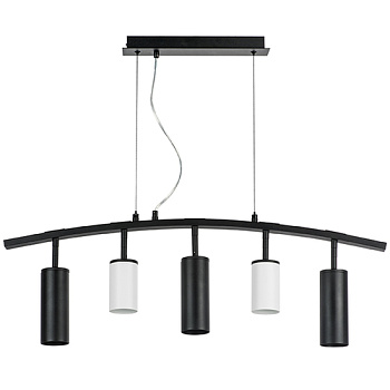 Lightstar LR735362873 Люстра RULLO 5х50W GU10 ЧЕРНЫЙ/БЕЛЫЙ (571735+214436-2+214487-3), шт