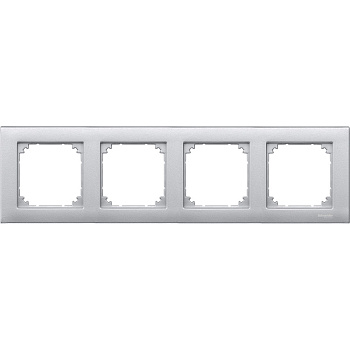 SE Merten SM M-Plan Алюминий Рамка 4-ая MTN486460