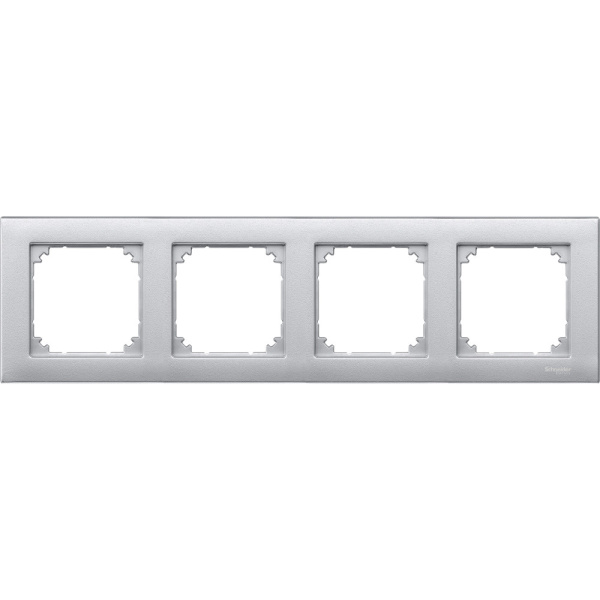 SE Merten SM M-Plan Алюминий Рамка 4-ая MTN486460