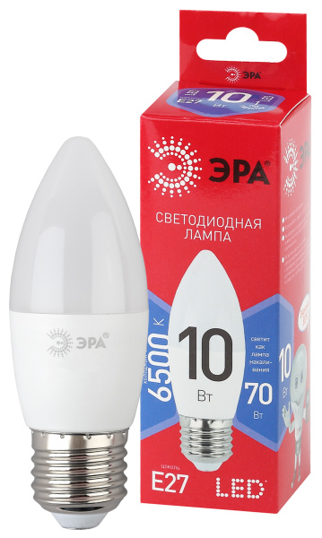 ЭРА LED B35-10W-865-E27 R (диод, свеча, 10Вт, хол, E27)