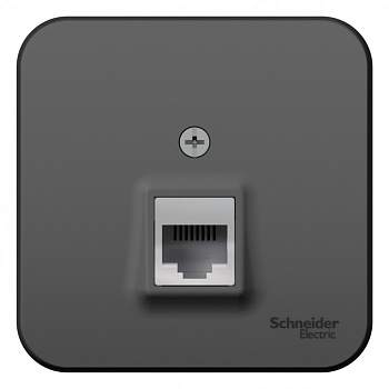 Systeme Electric Blanca наруж Антрацит Розетка компьютерная RJ45, кат.5E, изолир. пластина