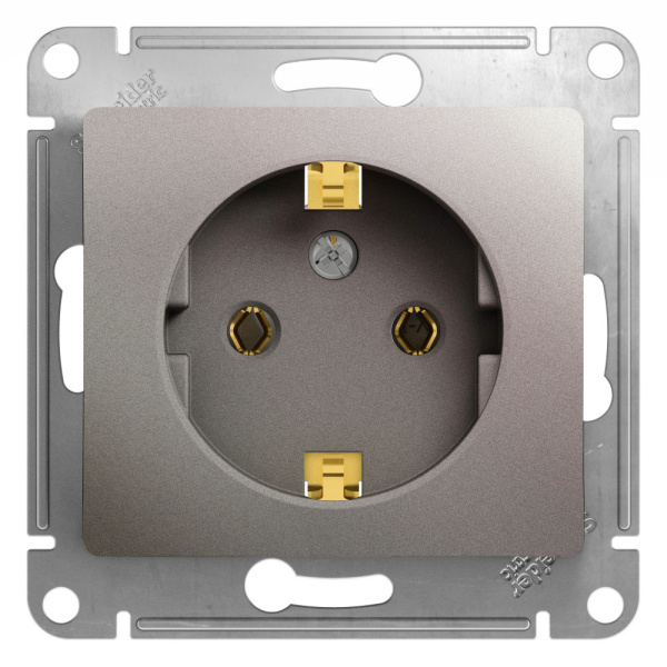 Systeme Electric Glossa Платина Розетка с/з