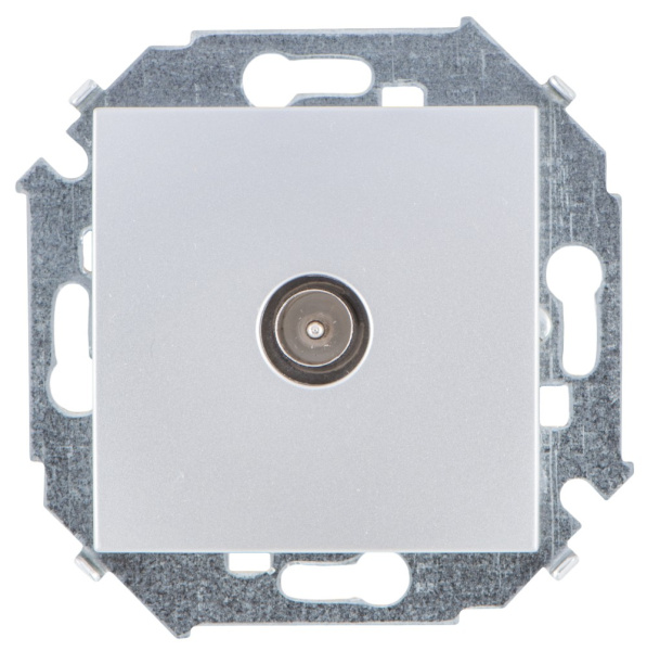 Simon 15 Алюминий Розетка TV одиночная, винт.зажим 1591475-033