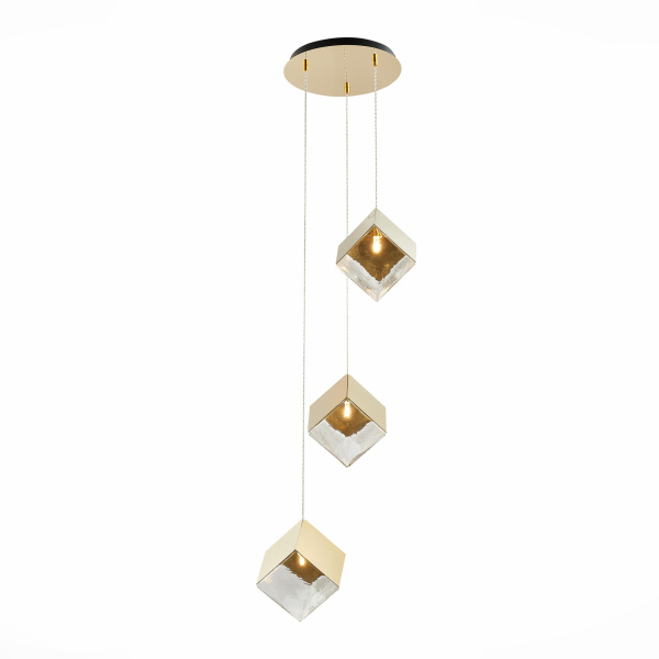ST LUCE  SL1182.203.03 Светильник подвесной Золотистый/Прозрачный, Золотистый G9 3*5W