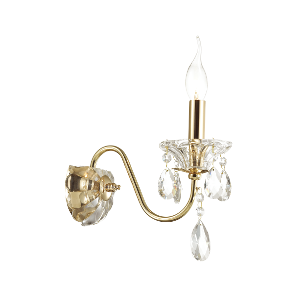 Купить Odeon Light 4724/1W ODL20 495 золотой/хрусталь Бра E14 1*40W 220V KUVIA