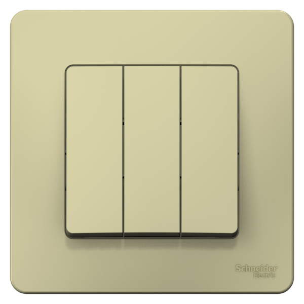 Купить Systeme Electric Blanca внутр Беж Выключатель 3-клавишный (cх.1+1+1), 10А, 250B