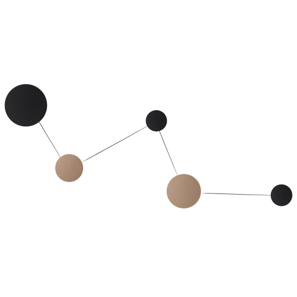 Odeon Light 4211/38WL ODL20 229 черный/золотистый/металл Настенный светильник LED 38W длина провода 1,7м GALAXY