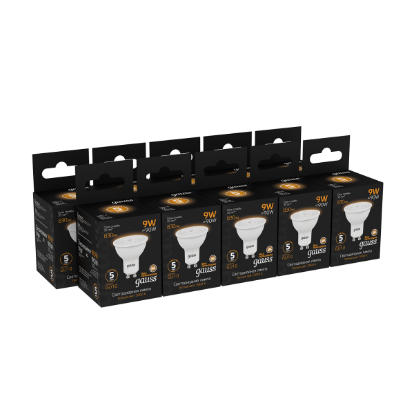 Купить Gauss Лампа MR16 9W 830lm 3000K GU10 LED 1/10/100 101506109