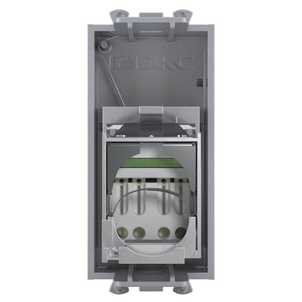Купить DKC Компьютерная розетка RJ-45 модульная, кат.5е экранированная,"Avanti","Закаленная сталь", 1 модуль 4404361