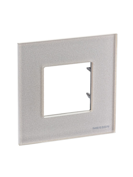 Купить ABB NIE Zenit Стекло Жемчужное Рамка 1-я 2 мод 2CLA227100N3501