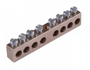 Hegel Шина _PE_ 150.12 Шина "РЕ" на 12 присоединений 150А 1 крепежное отверстие