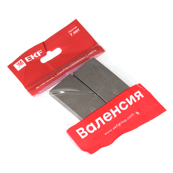 Купить EKF PROxima Валенсия лицевая панель выключателя 2-кл. проходного 10А графит