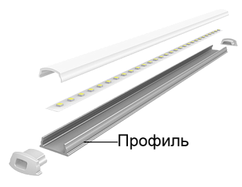 Jazzway Профиль PAL 1105 гибкий (2м) анодированный .5009523