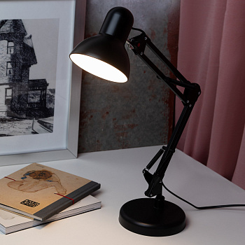 ЭРА N-214-E27-40W-BK Черный Настольный светильник