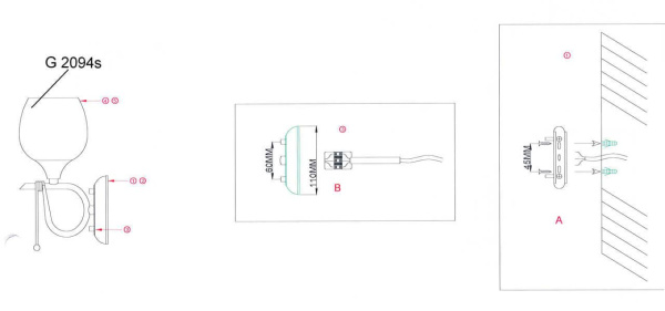 Купить Odeon Light 2094/1W ODL11 657 коричневый/мозаика Бра  E14 60W 220V VELUTE