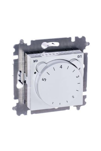 Купить ABB EPJ Levit жемчуг / ледяной Терморегулятор универсальный, с поворотной ручкой, 16A, жемчуг/ледяной 2CHH920003A6068