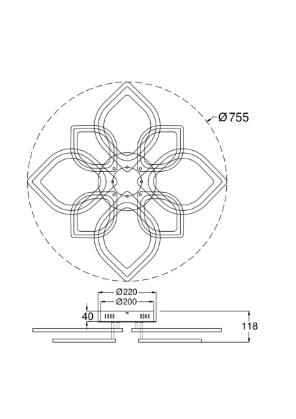 Купить Freya LED Folio Белый Потолочный светильник FR6015CL-L84W