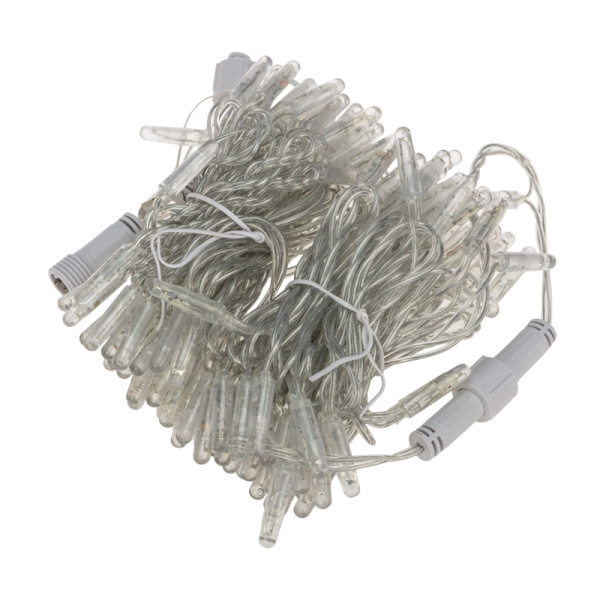 NEON-NIGHT Гирлянда Нить 10м, постоянное свечение, прозрачный ПВХ, 24В, цвет: Тёплый белый 305-156