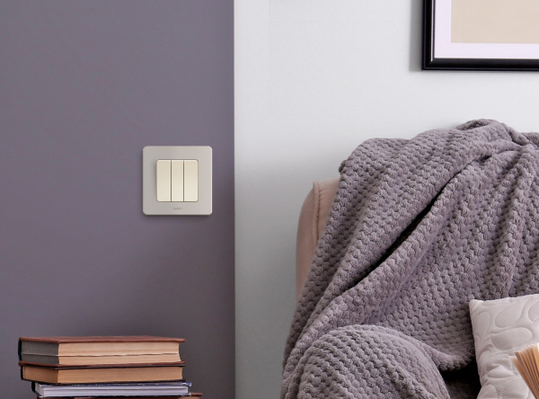 Купить Legrand INSPIRIA Слоновая кость Выключатель трехклавишный 10 AX - 250 В 673641