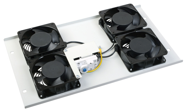 IEK ITK Потолочная вентиляторная панель с термостатом, 4 вентилятора,серая FM35-42