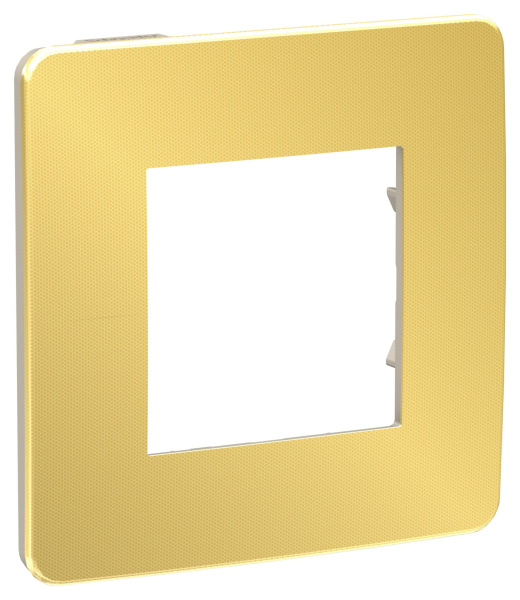 Купить SE Unica Studio Золото/Бежевая Рамка 1-ная NU280260