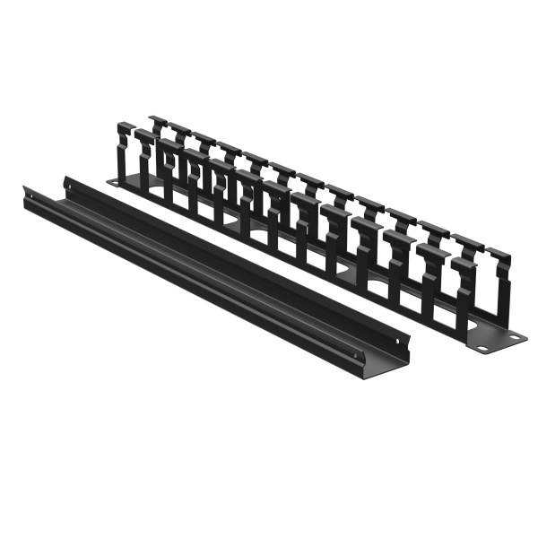 Купить DKC Кабельный органайзер с крышкой и отверстиями 1U, глубина 60 мм, для 19" IT-корпусов, RAL9005