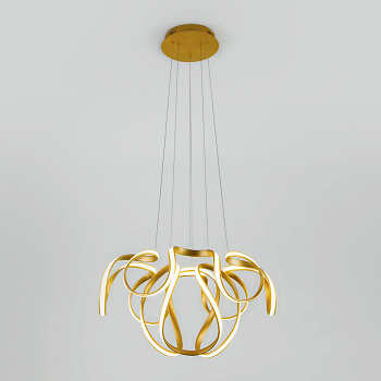 Eurosvet Подвесной светодиодный светильник 90138/2 золото a043715