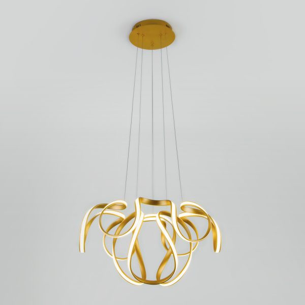 Eurosvet Подвесной светодиодный светильник 90138/2 золото a043715