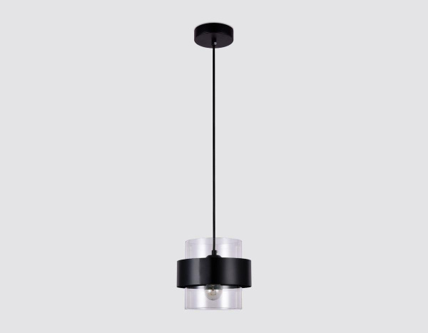 Ambrella Подвесной светильник со сменной лампой TR3646 BK/CL черный/прозрачный E27 max 40W D180*950 Купить Ambrella Подвесной светильник со сменной лампой TR3646 BK/CL черный/прозрачный E27 max 40W D180*950