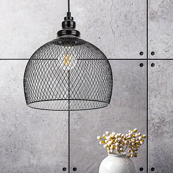 ЭРА PL7 BK Черный Подвес металлический, E27, max 60W, d280 мм