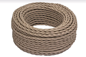 BIRONI Капучино матовый Витой провод 2*0,75 150м B1-422-716-150