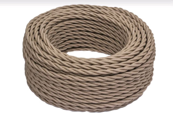 BIRONI Капучино матовый Витой провод 2*0,75 150м B1-422-716-150