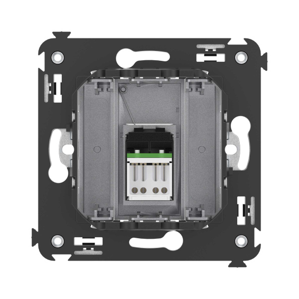 Купить DKC Компьютерная розетка RJ-45 в стену, кат.6А одинарная, "Avanti", "Закаленная сталь"