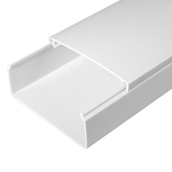 Промрукав Кабель-канал белый 2-й замок в п/э 100х40 (8 м/уп) PR03.0059