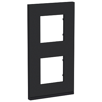 SE Unica Pure Каучук/Антрацит Рамка 2-ная вертикальная NU6004V82