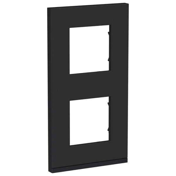 SE Unica Pure Каучук/Антрацит Рамка 2-ная вертикальная NU6004V82