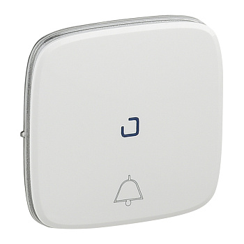 Legrand Valena ALLURE Бел Клавиша выключателя кнопочного с подсветкой с символом "звонок" 755090