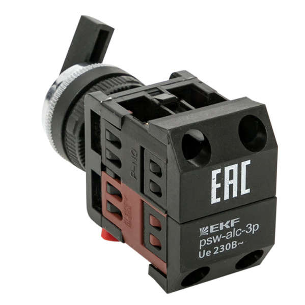 Купить EKF PROxima Переключатель АLСLR-22 3P черный NO+NC psw-alc-3p