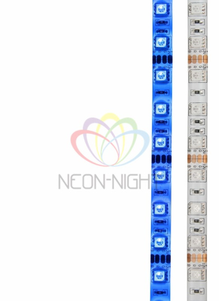Купить LAMPER LED лента силикон, 10 мм, IP65, SMD 5050, 60 LED/m, 12 V, цвет свечения синий 141-493