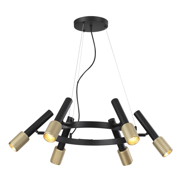 Купить Odeon Light 4240/6 HIGHTECH ODL22 183 черный/зол/металл Люстра IP20 max 6*10W LED GU10 MEHARI