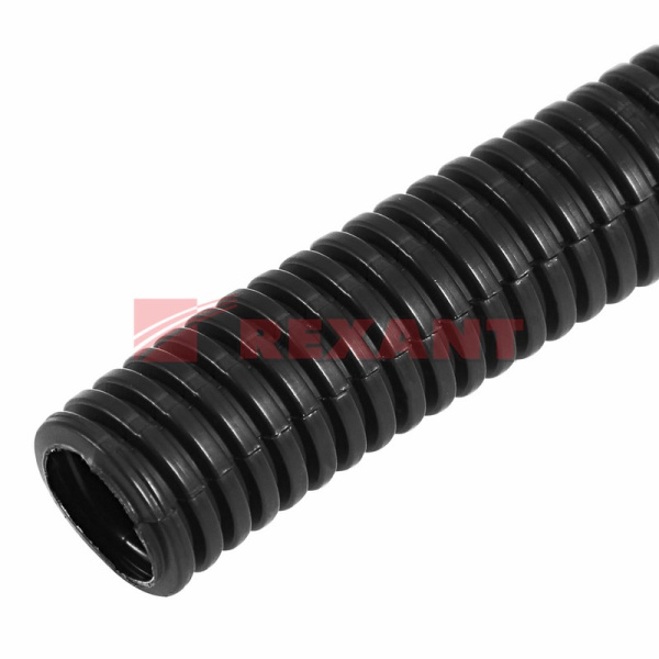 Труба автомобильная гофрированная 25,8 мм ПП 30 м разрезная Rexant 15-2630