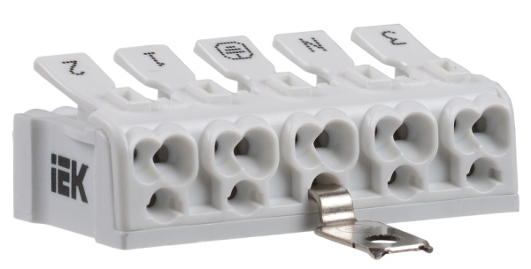 IEK Клемма пружинная соединительная КСПз5-3L+N+PE