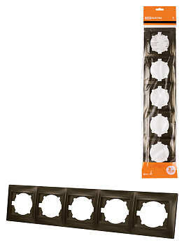 TDM Рамка 5-ти постовая горизонтальная бронза "Лама" SQ1815-0737