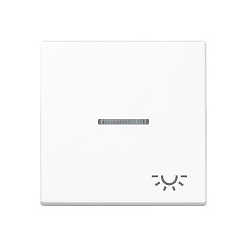 JUNG клавиша с символом "свет" с линзой, белый A590KO5LWW