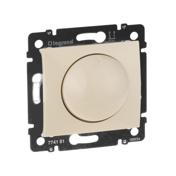 Legrand Valena Крем Светорегулятор поворотный 40-400W для ламп накаливания (вкл поворотом) 774161