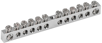 IEK Шина PEN "земля-ноль" 6х9мм 12/1 Ni (12групп/крепеж по центру)