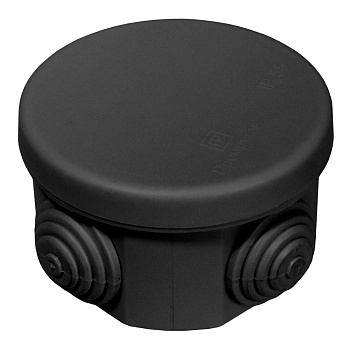 Промрукав Коробка распределительная 40-0100-9005 для о/п безгалогенная (HF) черная 65х40 (200шт/кор)